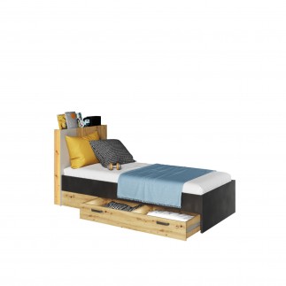 Łóżko 90x200 Qubic QB-12 z oświetleniem