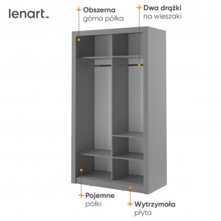 Szafa 120 cm z lustrem Arti AR-06