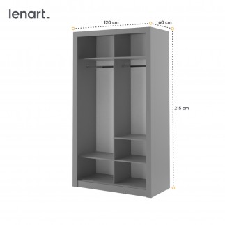 Szafa 120 cm z lustrem Arti AR-06