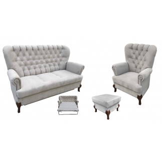 Komplet mebli wypoczynkowych | Sofa i 2 fotele | Klasyczne meble