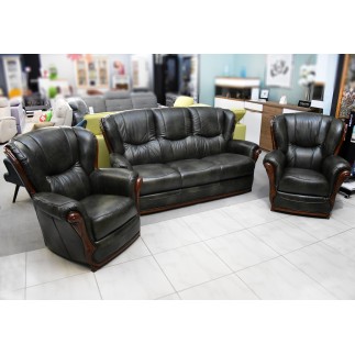Komplet mebli skórzanych Consul Sofa 3R + 2 fotele