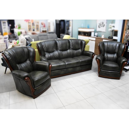Komplet mebli skórzanych Consul Sofa 3R + 2 fotele
