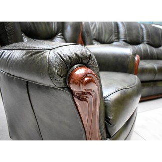 Komplet mebli skórzanych Consul Sofa 3R + 2 fotele