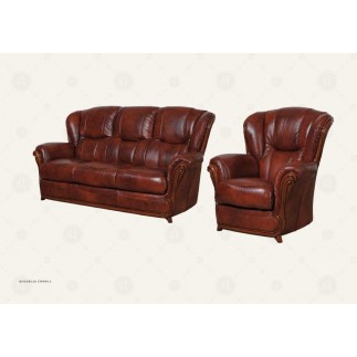 Komplet mebli skórzanych Consul Sofa 3R + 2 fotele