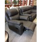 Komplet mebli skórzanych Mustang - Sofa i 2 fotele - Funkcja Relax