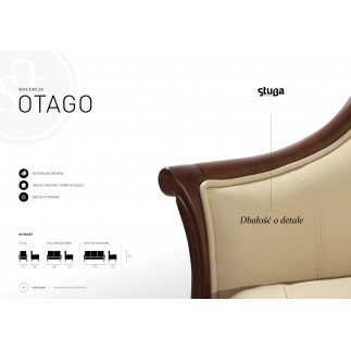 Komplet mebli skórzanych Otago Sofa 3 + 2 fotele