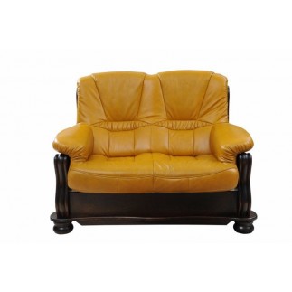 Komplet klasycznych mebli skórzanych Irena Sofa i 2 fotele