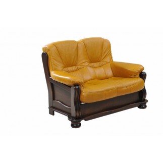 Komplet klasycznych mebli skórzanych Irena Sofa i 2 fotele