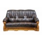 Komplet klasycznych mebli skórzanych Patrycja Sofa i 2 fotele Komplet klasycznych mebli skórzanych Patrycja Sofa i 2 fotele