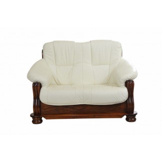 Komplet klasycznych mebli skórzanych Kasia Sofa i 2 fotele