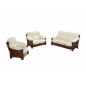 Komplet klasycznych mebli skórzanych Kasia Sofa i 2 fotele Komplet klasycznych mebli skórzanych Kasia Sofa i 2 fotele