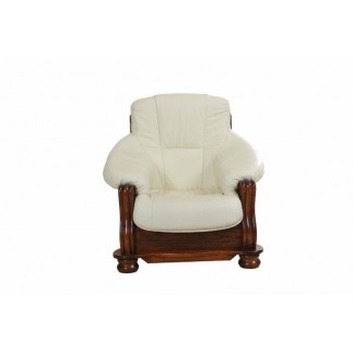 Komplet klasycznych mebli skórzanych Kasia Sofa i 2 fotele