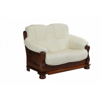 Komplet klasycznych mebli skórzanych Kasia Sofa i 2 fotele