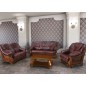 Komplet klasycznych mebli skórzanych Vega Sofa i 2 fotele Komplet klasycznych mebli skórzanych Vega Sofa i 2 fotele