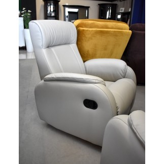 Komplet skórzanych mebli wypoczynkowych LENA sofa i 2 fotele relaks