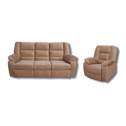 Komplet mebli wypoczynkowych Sofa i dwa fotele | Funkcja Relaks