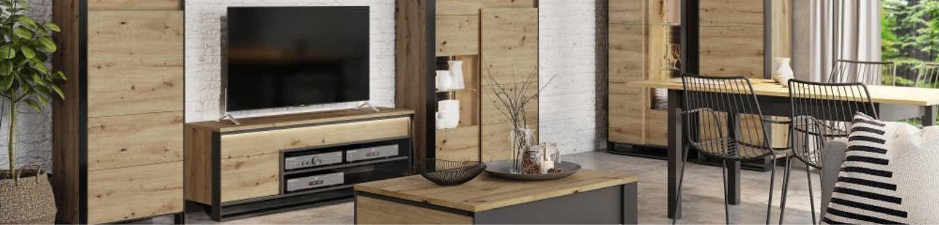 Kolekcja Quant | Salon w loftowym stylu | York Meble